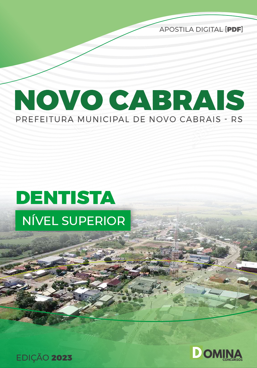 Apostila Digital Pref Novo Cabrais RS 2023 Dentista