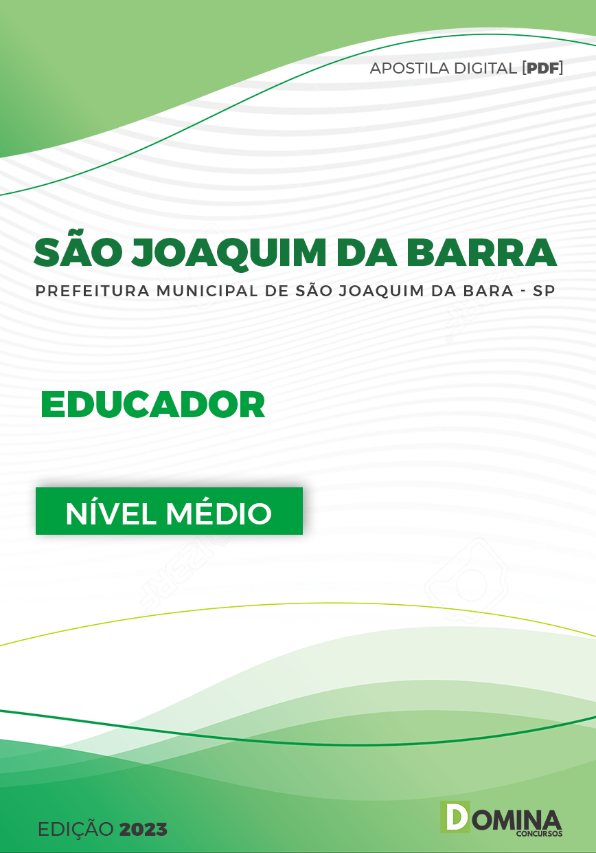 Apostila Pref São Joaquim da Barra SP 2023 Educador