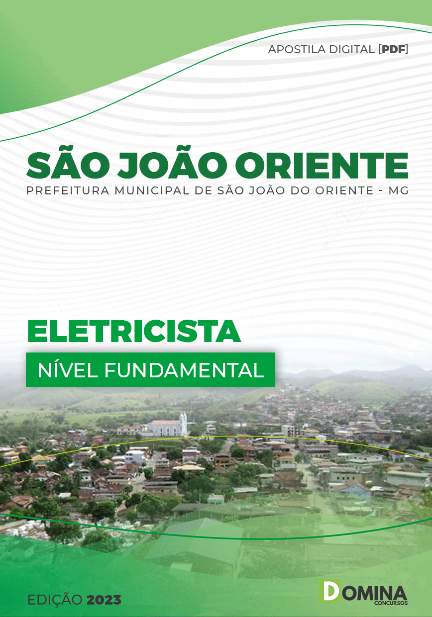 Apostila Pref São João Oriente MG 2023 Eletricista