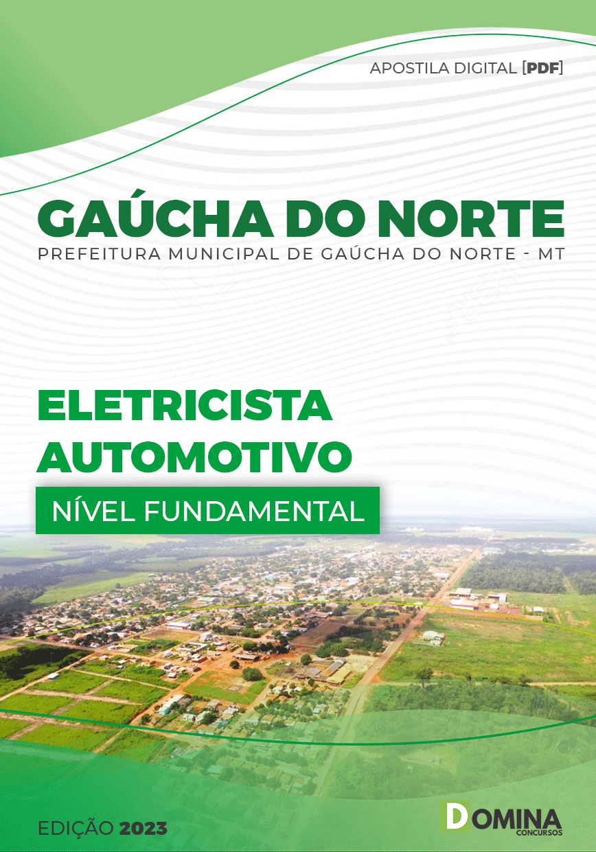 Apostila Pref Gaúcha do Norte MT 2023 Eletricista Automotivo