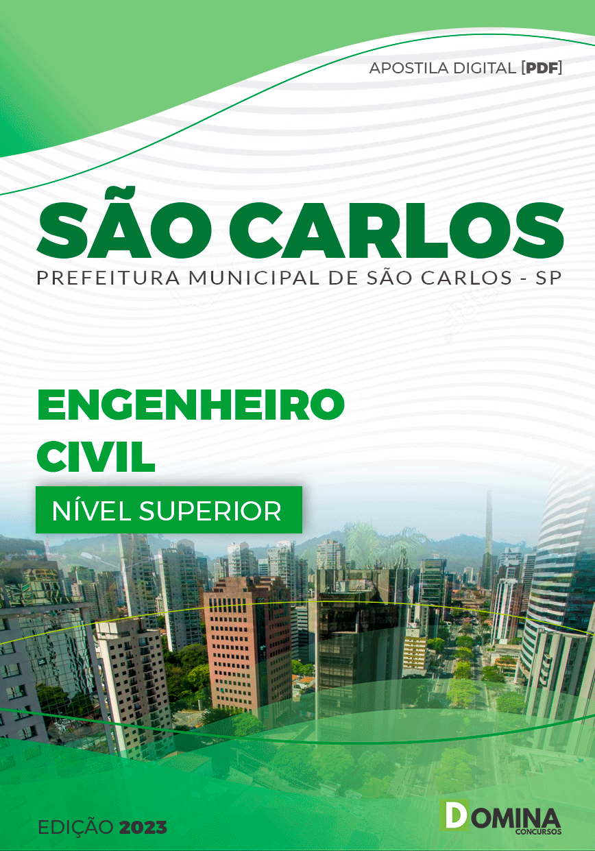 Apostila Digital Pref São Carlos SP 2023 Engenheiro Civil