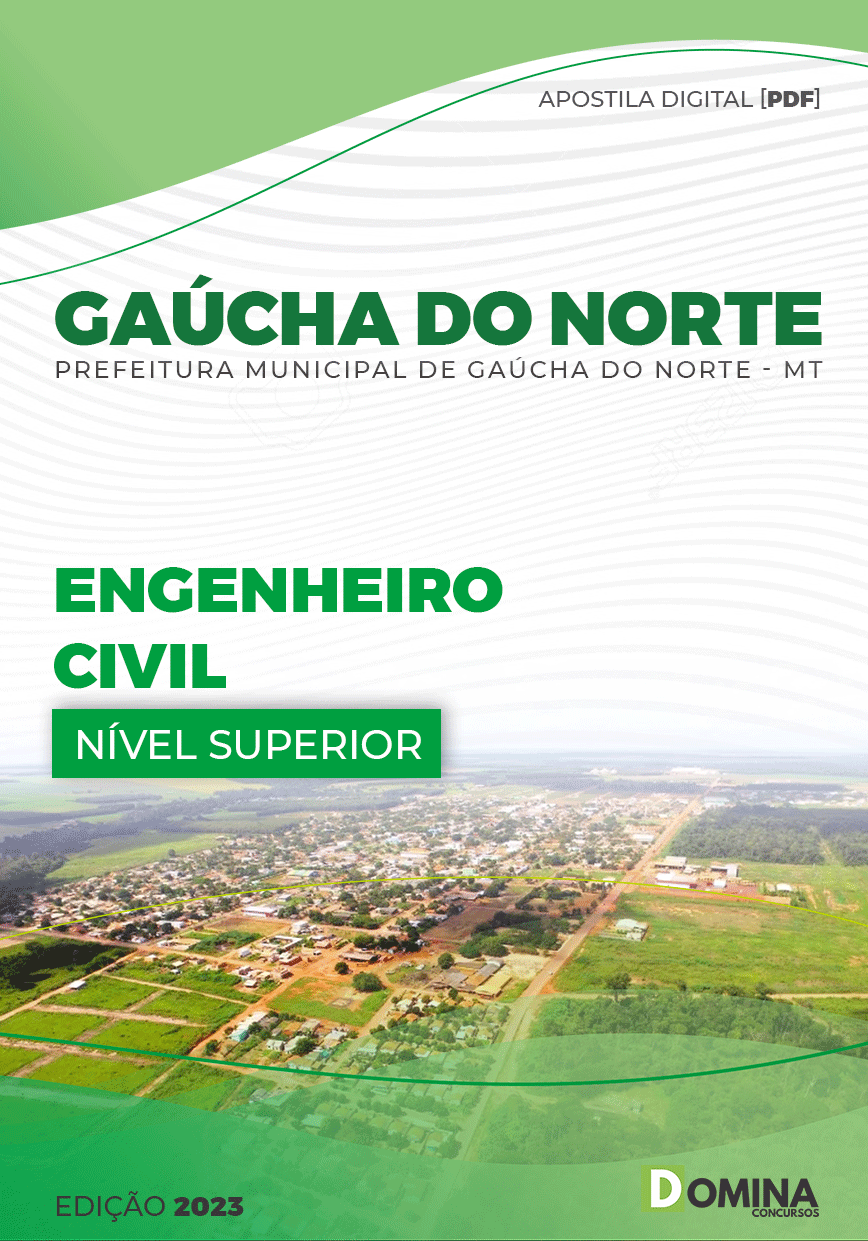 Apostila Pref Gaúcha do Norte MT 2023 Engenheiro Civil