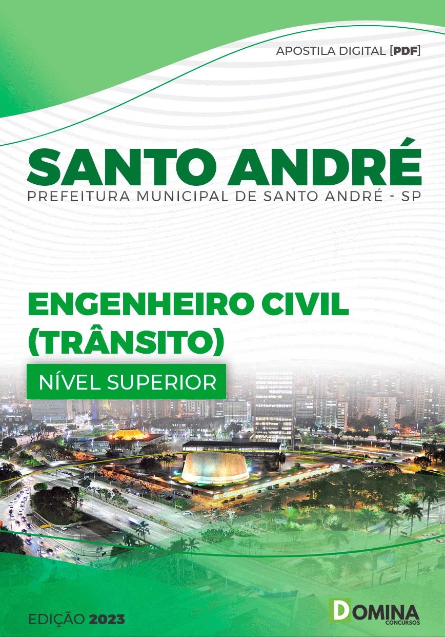 Apostila Pref Santo André SP 2023 Engenheiro Civil Trânsito