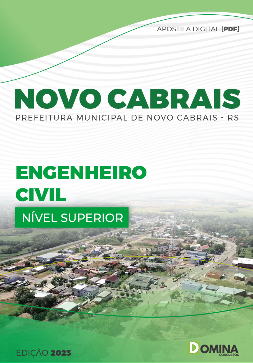Apostila Digital Pref Novo Cabrais RS 2023 Engenheiro Civil