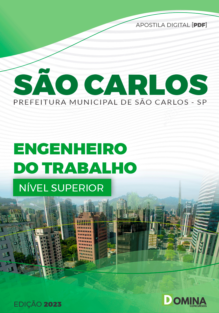 Apostila Digital Pref São Carlos SP 2023 Engenheiro Trabalho