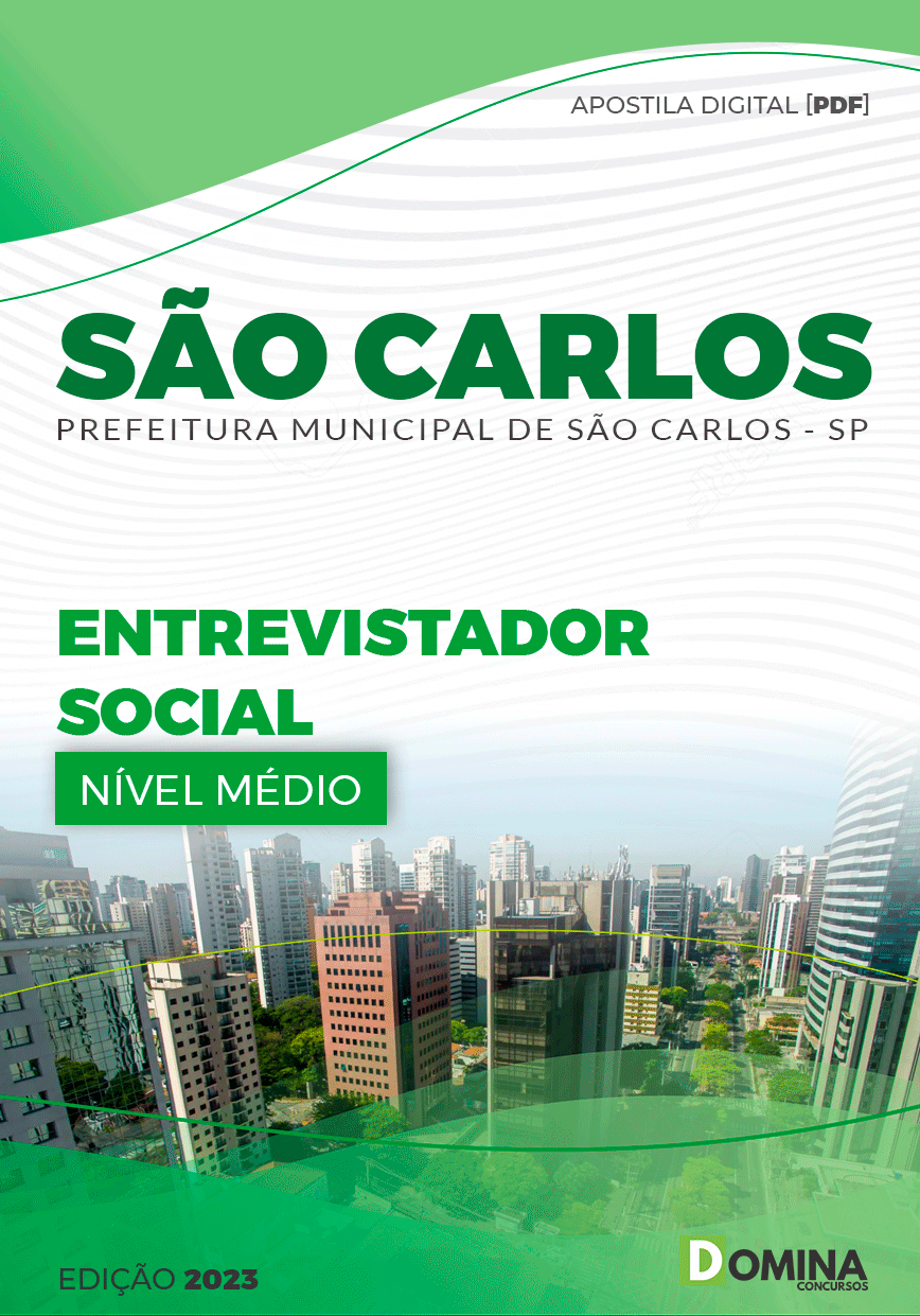 Apostila Digital Pref São Carlos SP 2023 Entrevistador Social