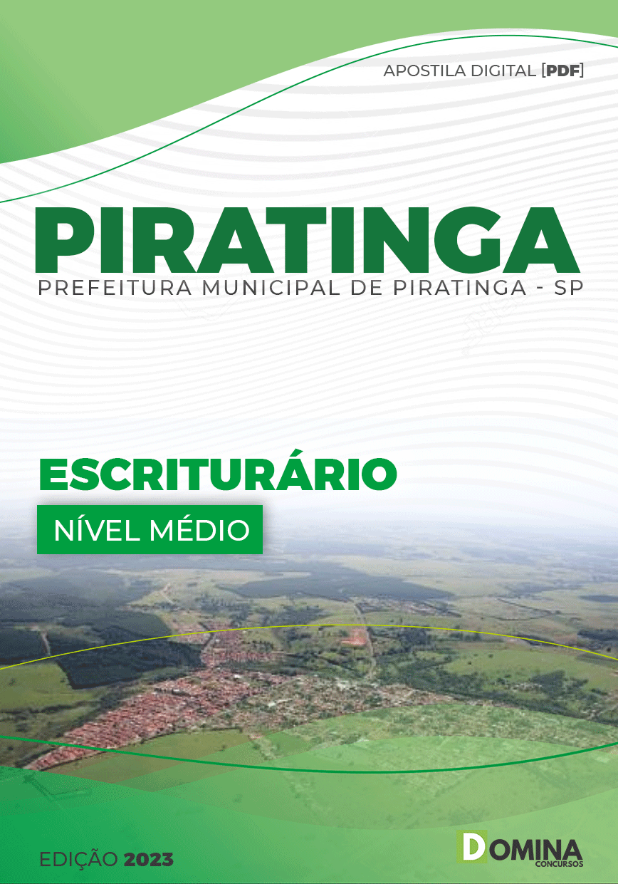 Apostila Concurso Pref Piratininga SP 2023 Escriturário