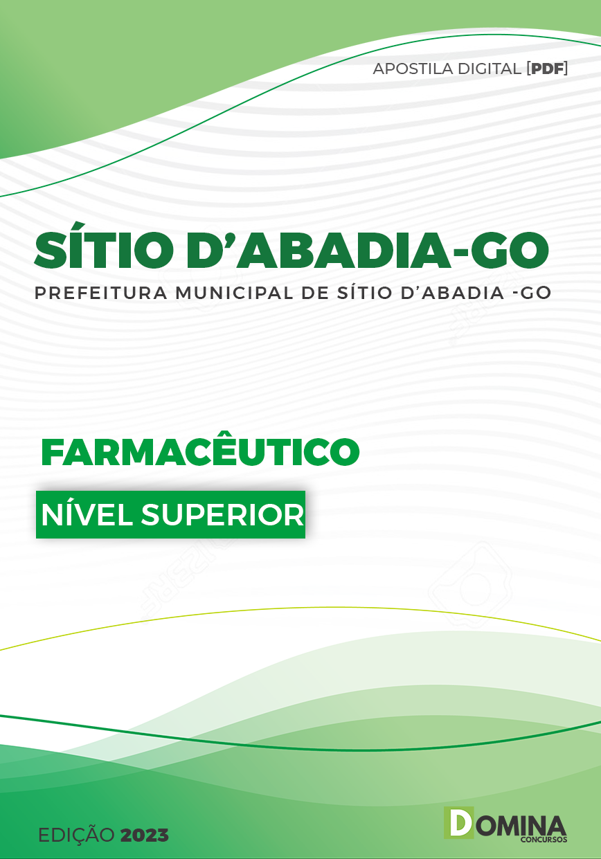 Apostila Pref Sítio D’Abadia GO 2023 Farmacêutico