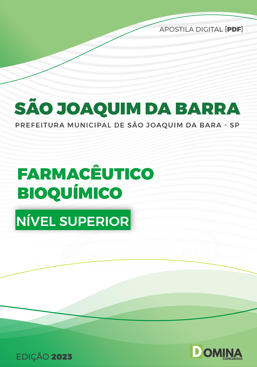 Apostila Pref São Joaquim da Barra SP 2023 Farmacêutico Bioquímico