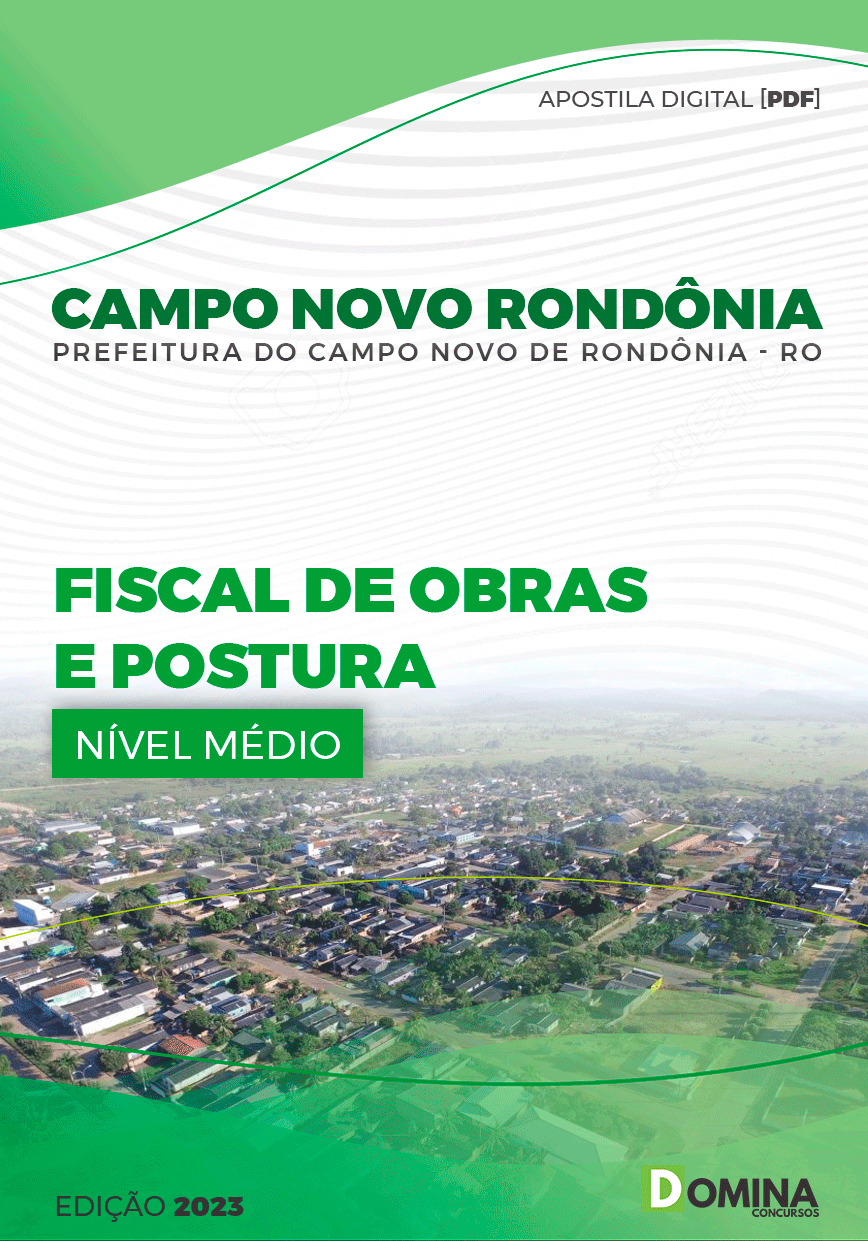 Apostila Pref Campo Novo Rondônia RO 2023 Fiscal Obras Posturas