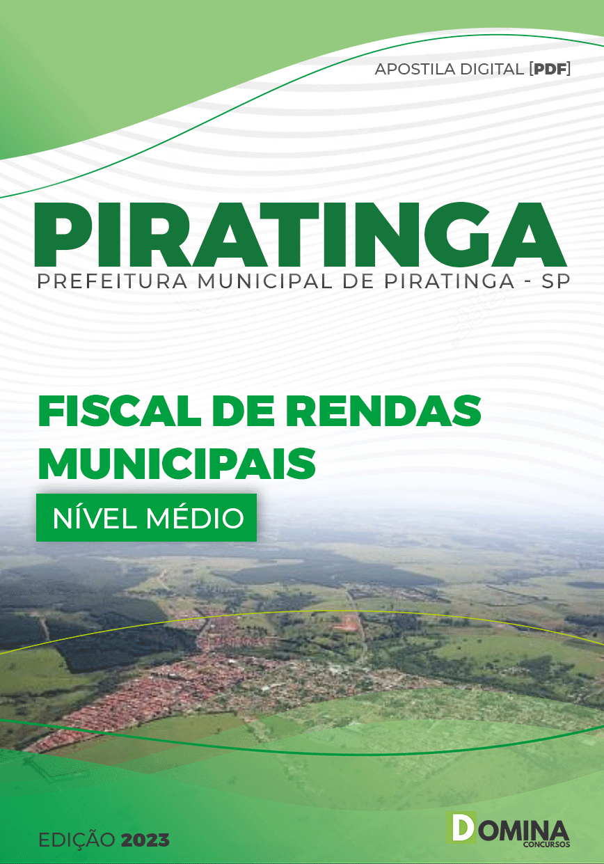 Apostila Concurso Pref Piratininga SP 2023 Fiscal Rendas Municipais