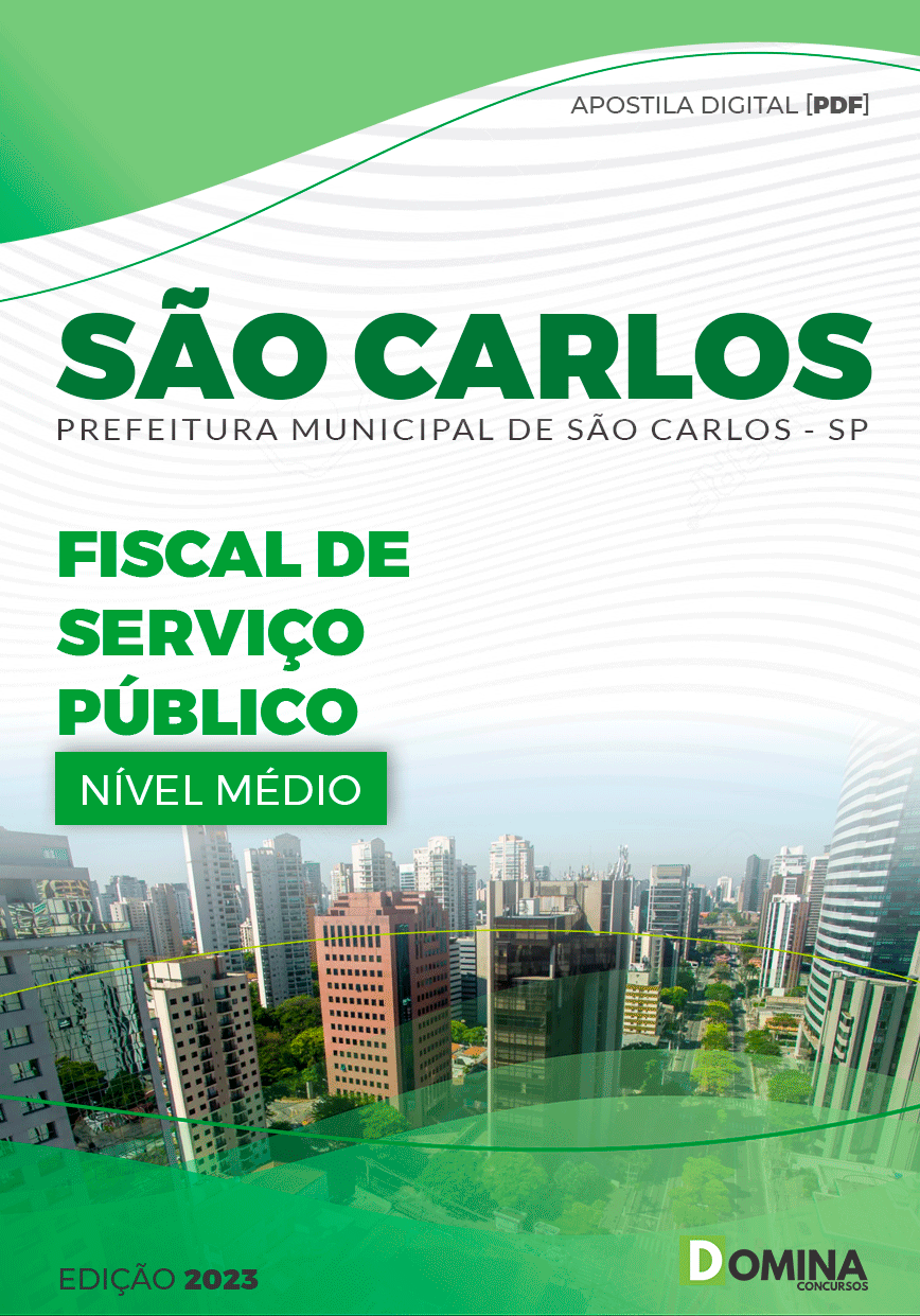 Apostila Digital Pref São Carlos SP 2023 Fiscal Serviços Públicos