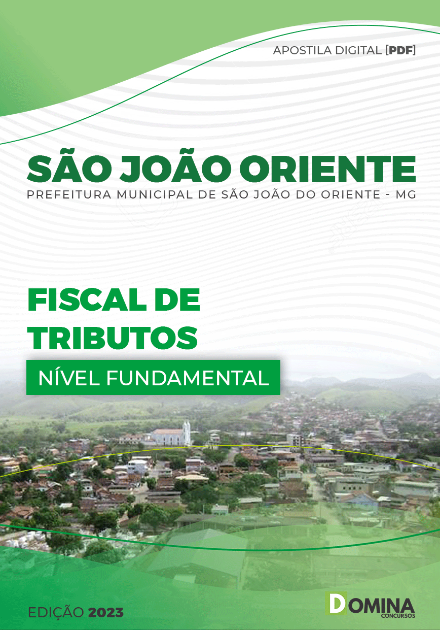 Apostila Pref São João Oriente MG 2023 Fiscal Tributos