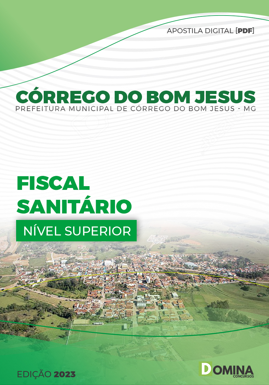 Apostila Pref Córrego Bom Jesus MG 2023 Fiscal Sanitário