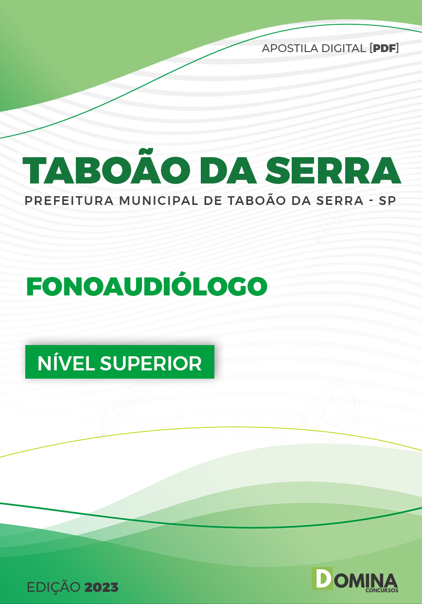 Apostila Pref Taboão da Serra SP 2023 Fonoaudiólogo