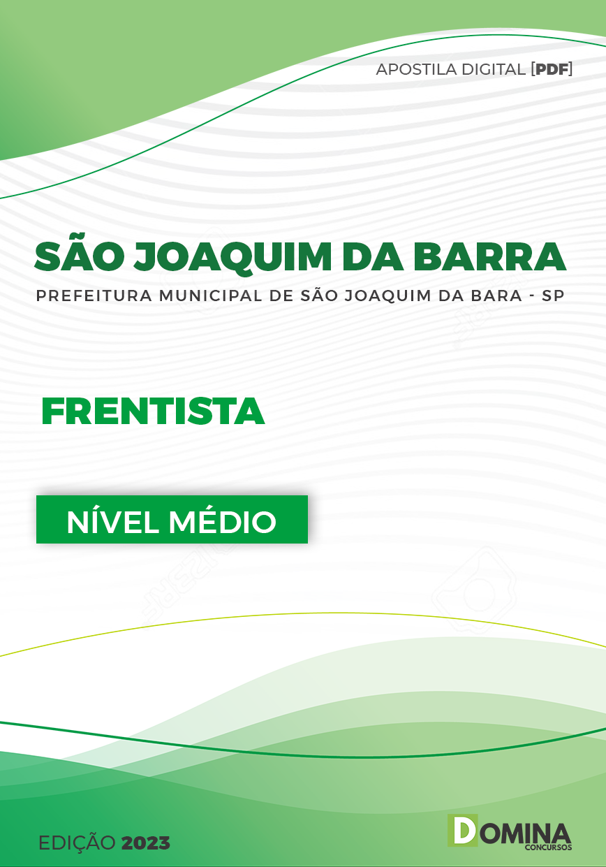 Apostila Pref São Joaquim da Barra SP 2023 Fretista