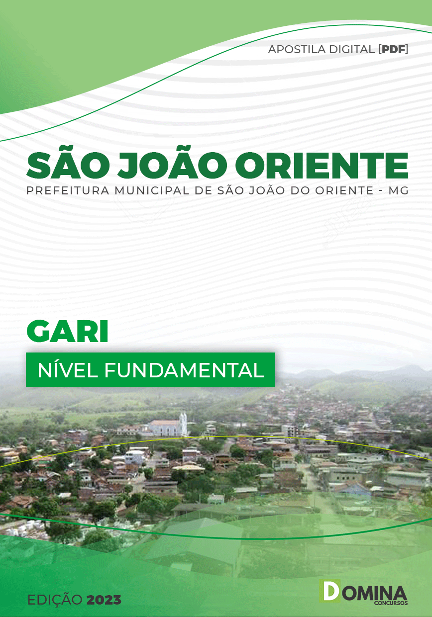 Apostila Digital Pref São João Oriente MG 2023 Gari