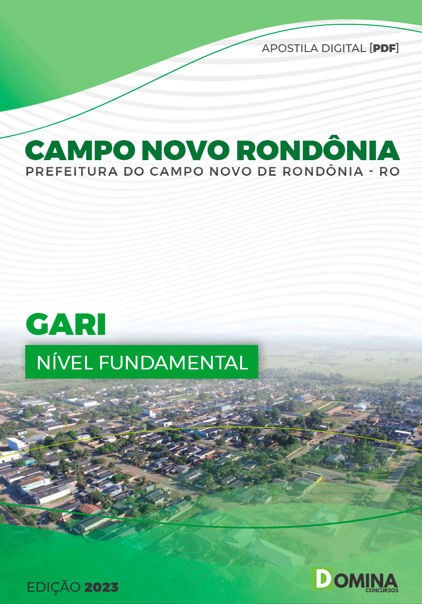 Apostila Pref Campo Novo Rondônia RO 2023 Gari