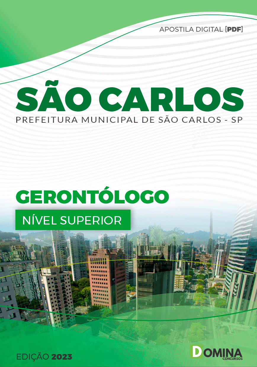 Apostila Digital Pref São Carlos SP 2023 Gerontólogo