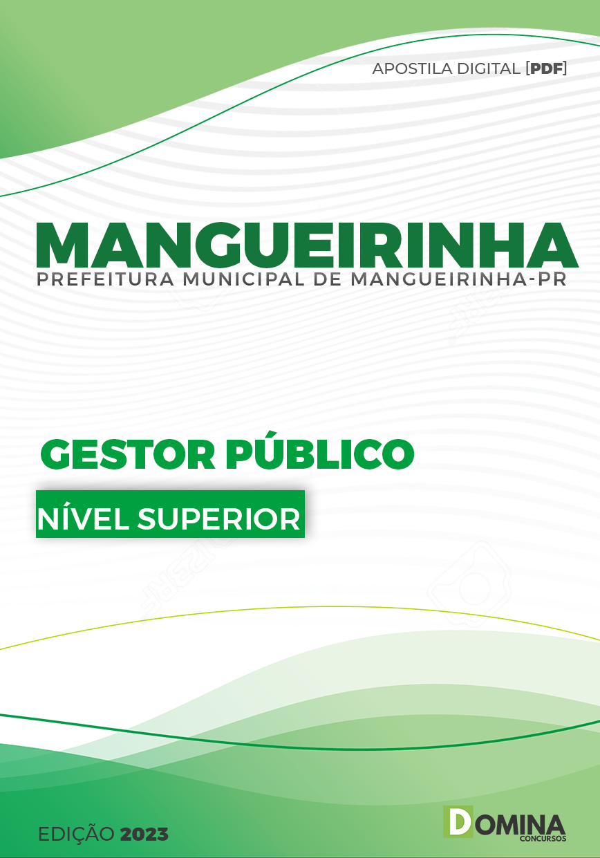 Apostila Pref Mangueirinha PR 2023 Gestor Público