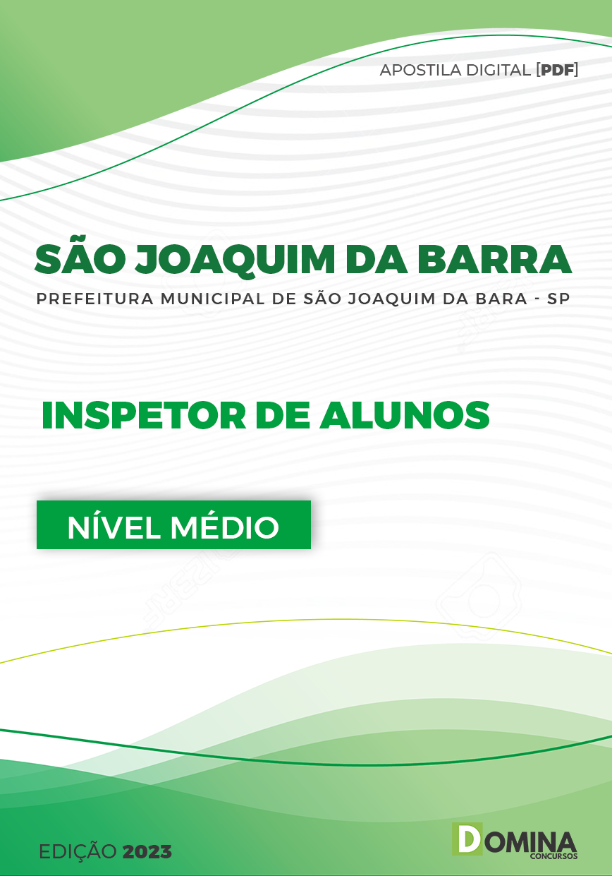 Apostila Pref São Joaquim da Barra SP 2023 Inspetor Alunos