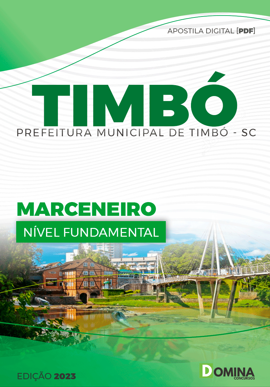 Apostila Digital Concurso Pref Timbó SC 2023 Marceneiro