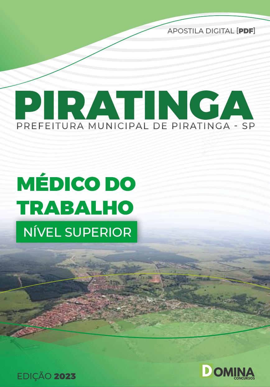 Apostila Digital Pref Piratininga SP 2023 Médico Trabalho