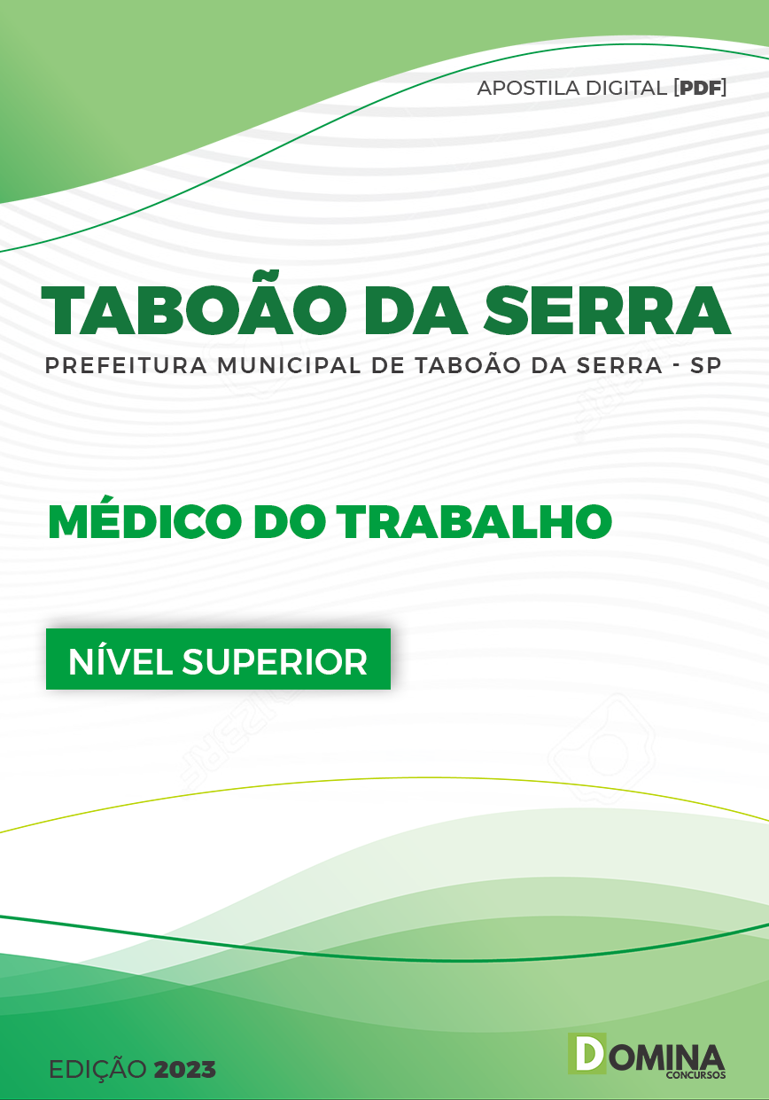Apostila Pref Taboão da Serra SP 2023 Médico Trabalho
