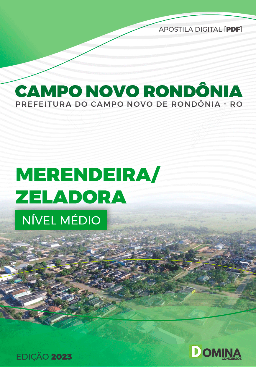 Apostila Pref Campo Novo Rondônia RO 2023 Merendeira Zeladora