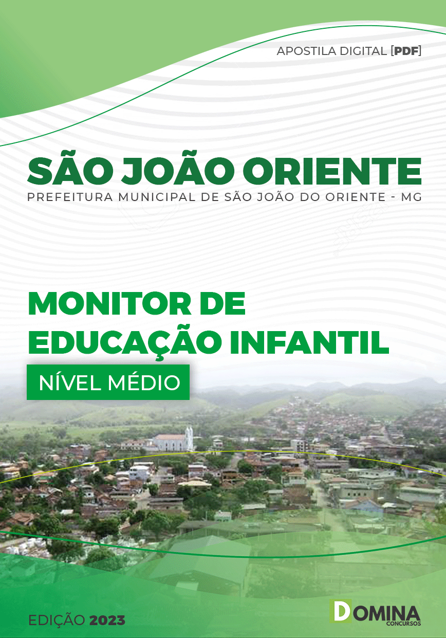 Apostila Pref São João Oriente MG 2023 Monitor Educação Infantil