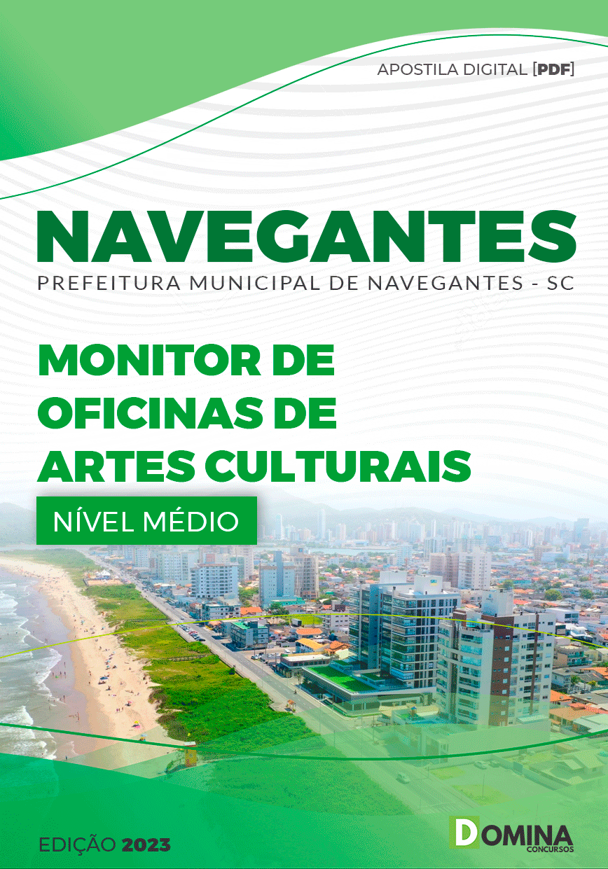 Apostila Pref Navegantes SC 2023 Monitor Oficina Artes Culturais