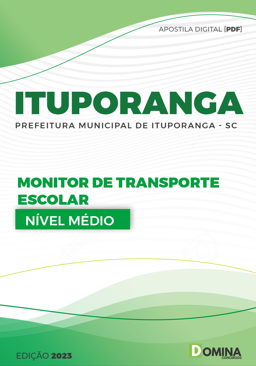 Apostila Pref Ituporanga SC 2023 Monitor Transporte Escolar