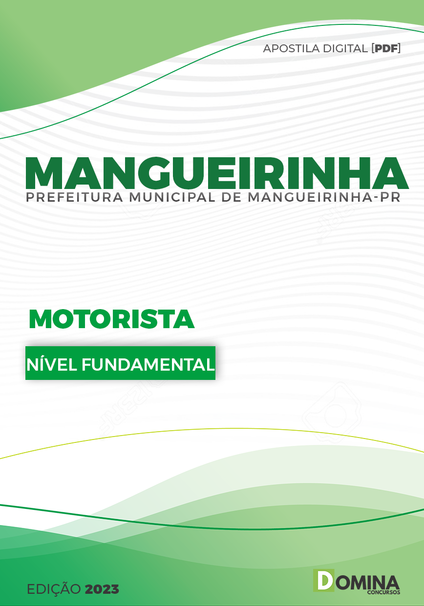 Apostila Digital Pref Mangueirinha PR 2023 Motorista