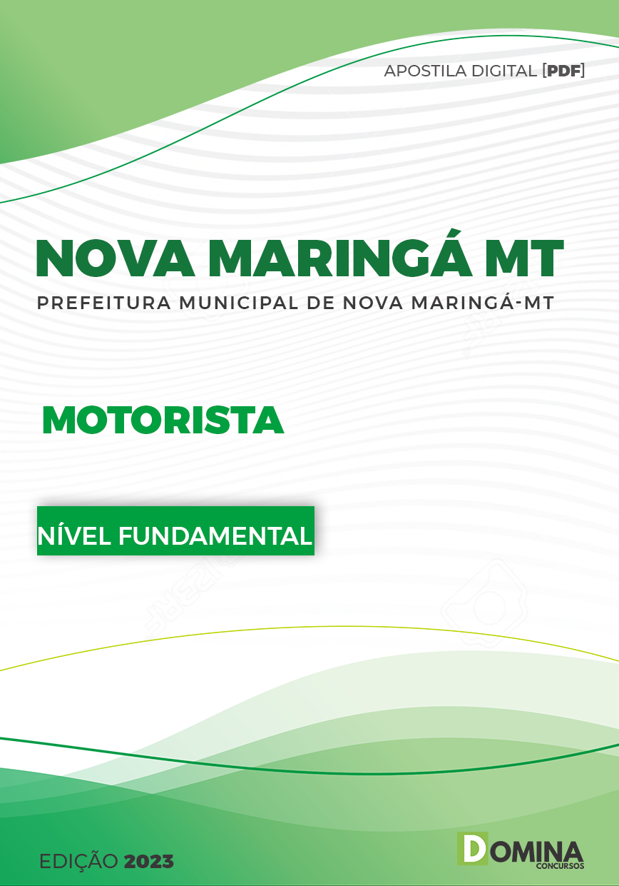 Apostila Digital Pref Nova Maringá MT 2023 Motorista