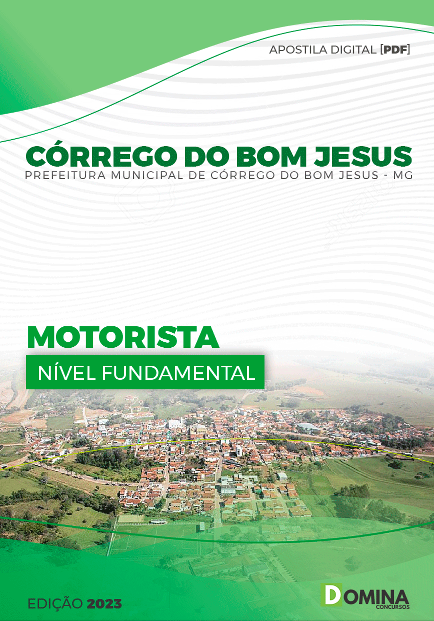 Apostila Pref Córrego Bom Jesus MG 2023 Motorista