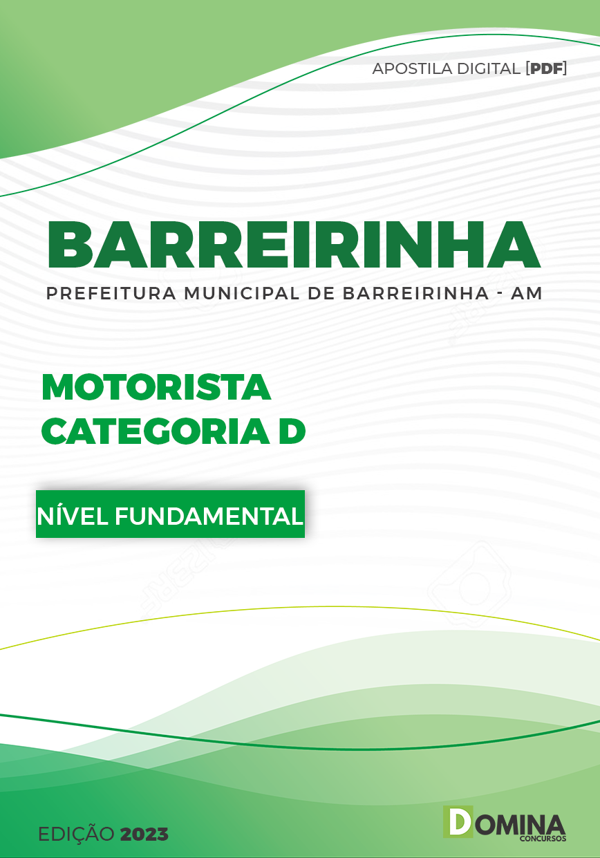 Apostila Pref Barreirinha AM 2023 Motorista Categoria D