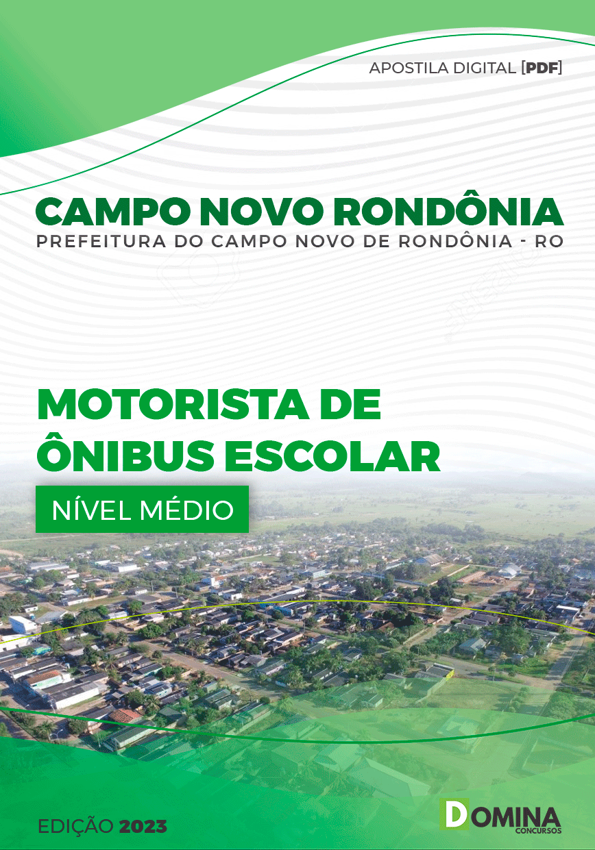 Apostila Pref Campo Novo Rondônia RO 2023 Motorista Ônibus Escolar