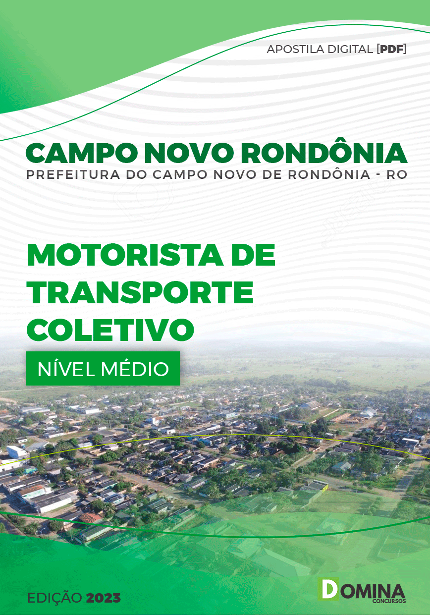 Apostila Pref Campo Novo Rondônia RO 2023 Motorista Transporte Coletivo