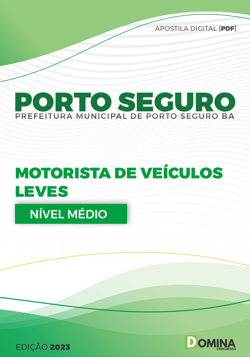Apostila Pref Porto Seguro BA 2023 Motorista Veículos Leves