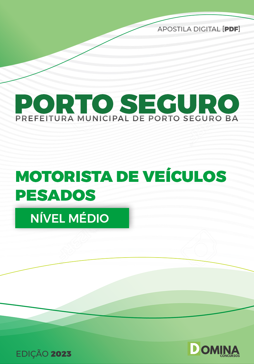 Apostila Pref Porto Seguro BA 2023 Motorista Veículos Pesados