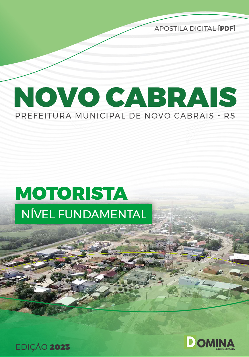 Apostila Digital Pref Novo Cabrais RS 2023 Motorista