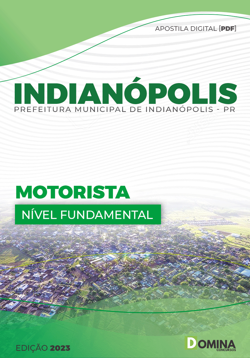 Apostila Digital Pref Indianópolis PR 2023 Motorista