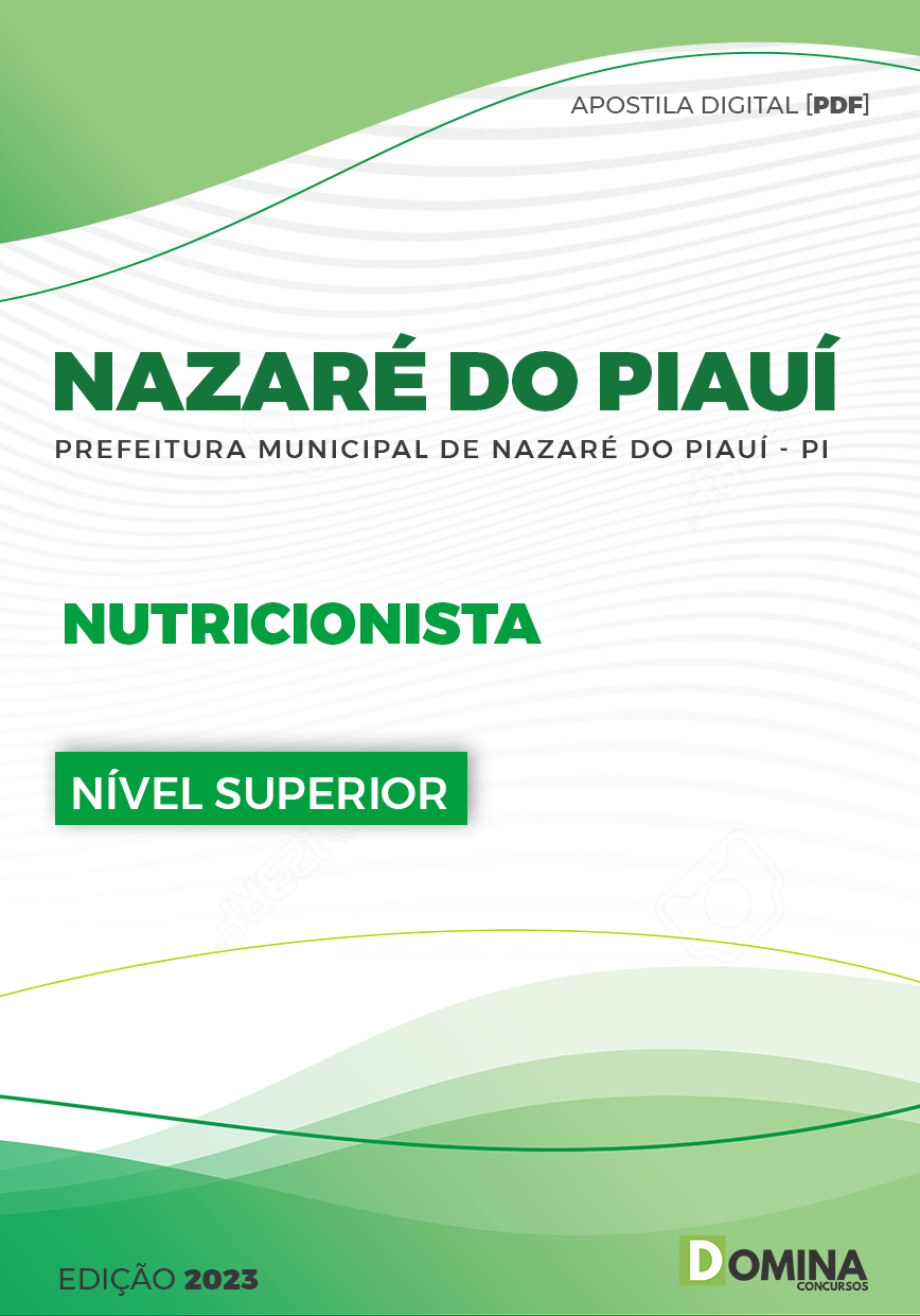 Apostila Pref Nazaré do Piauí PI 2023 Nutricionista