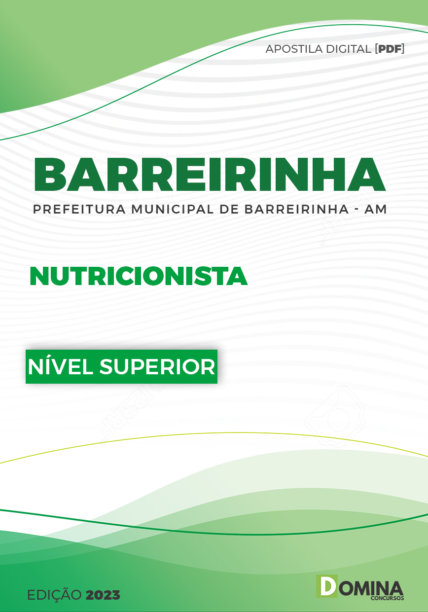 Apostila Digital Pref Barreirinha AM 2023 Nutricionista