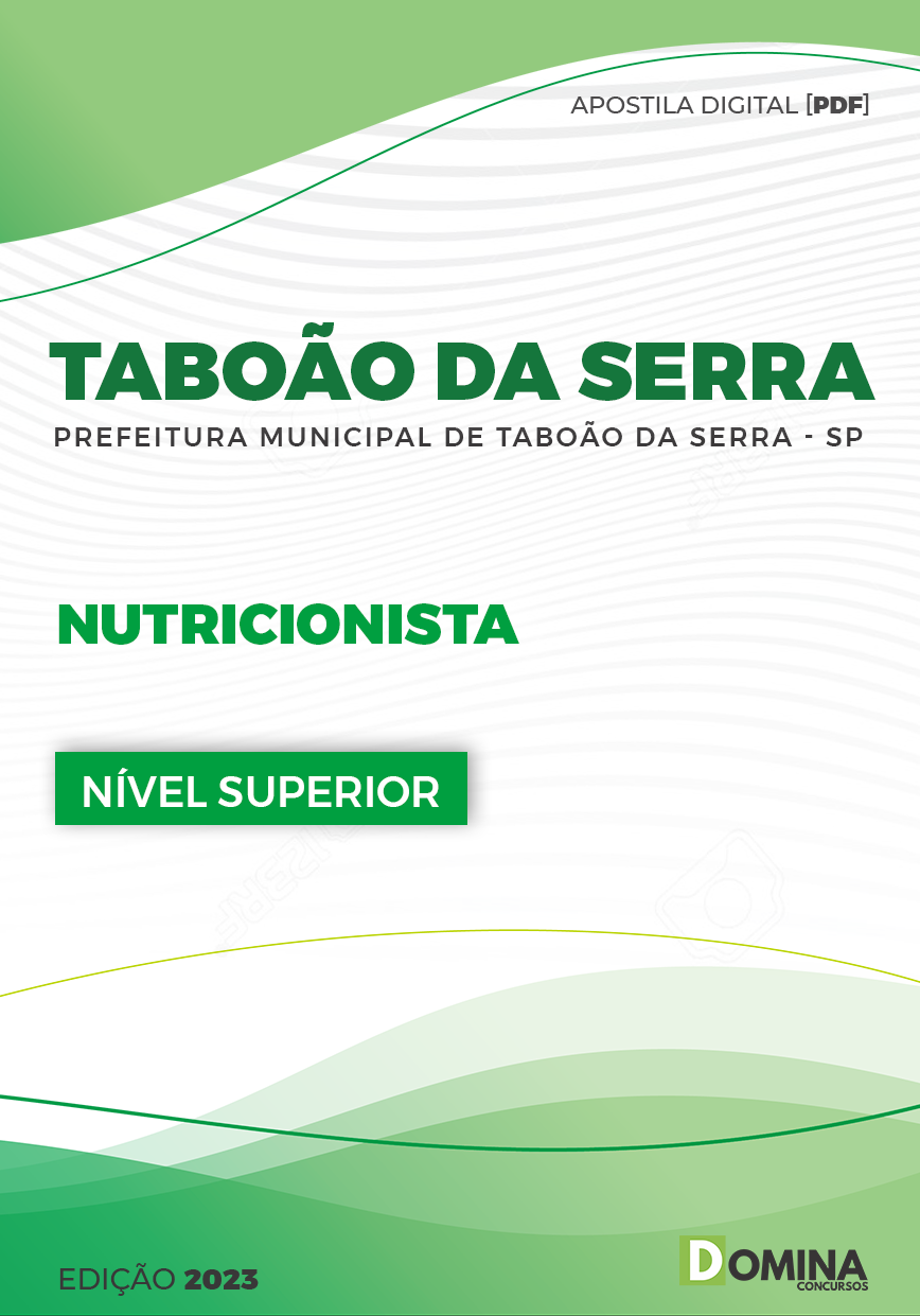 Apostila Pref Taboão da Serra SP 2023 Nutricionista