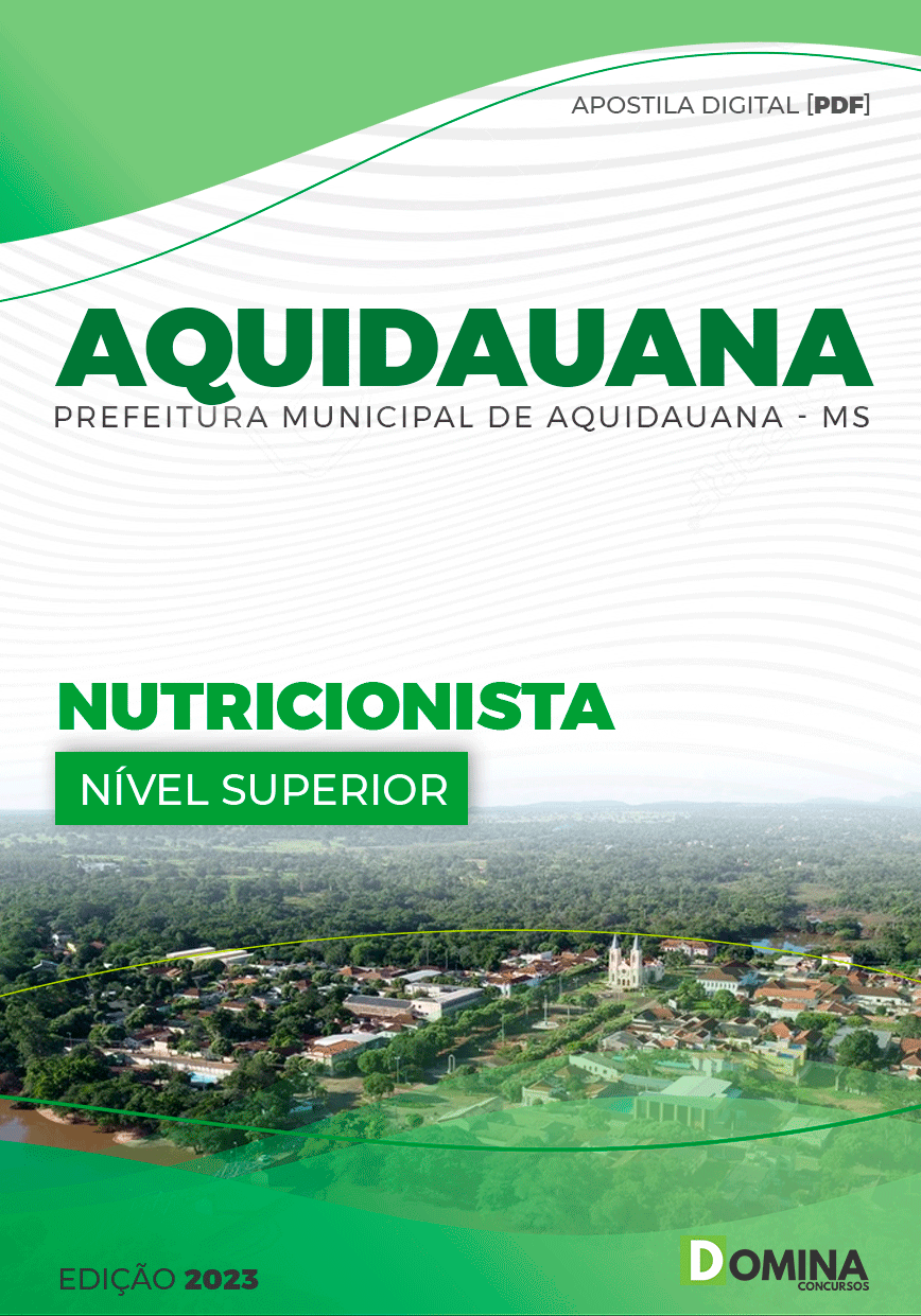 Apostila Digital Pref Aquidauana MS 2023 Nutricionista