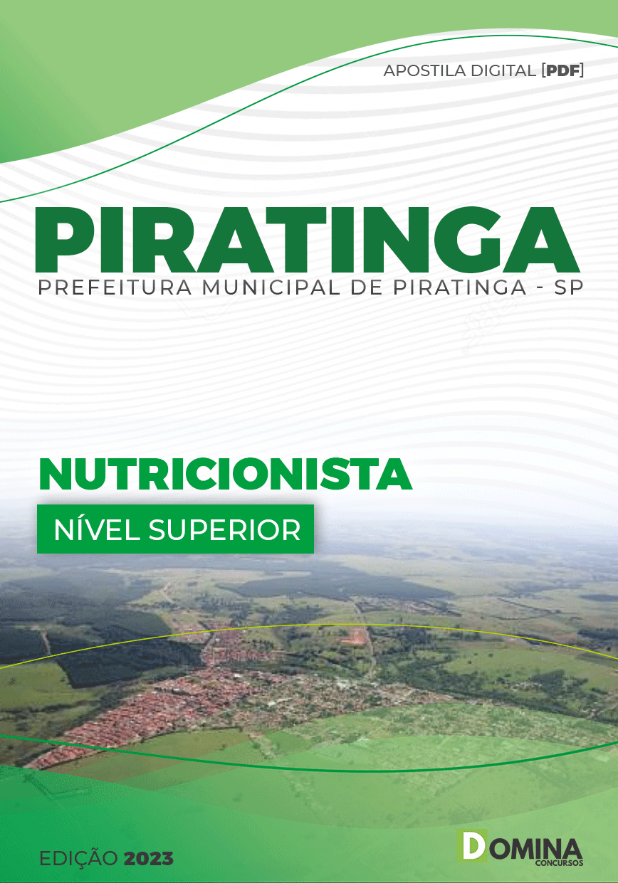 Apostila Digital Pref Piratininga SP 2023 Nutricionista