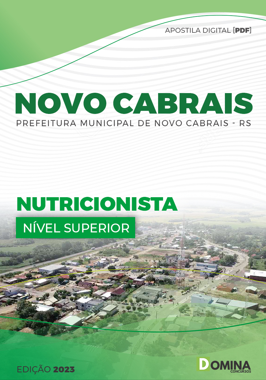 Apostila Digital Pref Novo Cabrais RS 2023 Nutricionista