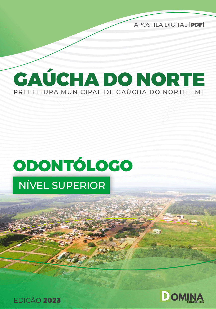 Apostila Pref Gaúcha do Norte MT 2023 Odontólogo