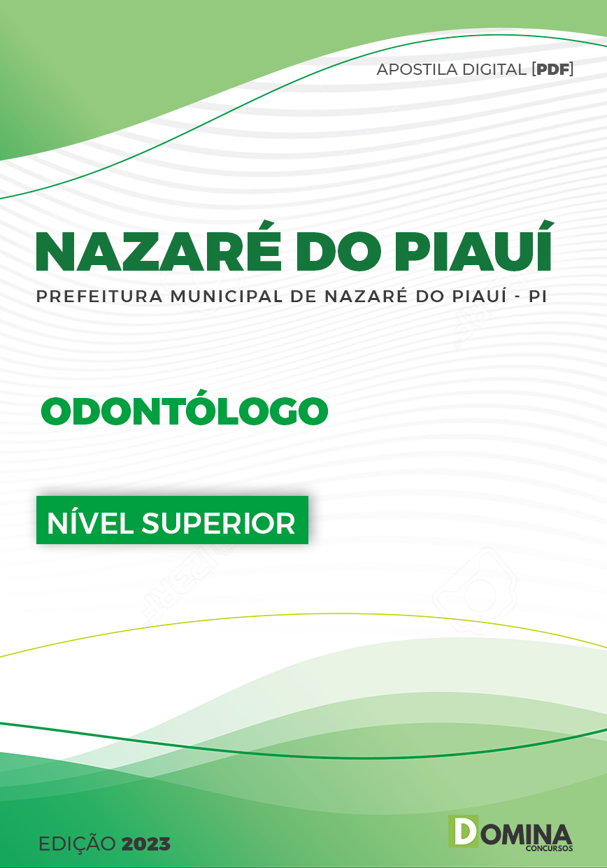 Apostila Pref Nazaré do Piauí PI 2023 Odontólogo